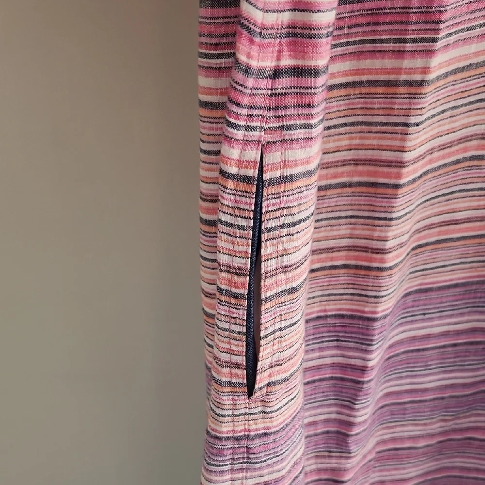 Eileen Fisher Purple Sheath Midi Dress V-Neck Sleeveless - Picture 2 of 5